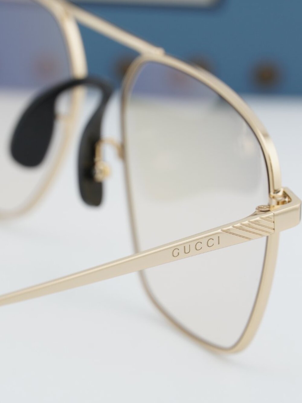 Gucci GG0743S 006 Men Aviator Sunglasses - Gold / Yellow Photochromic - Picture 5 of 11